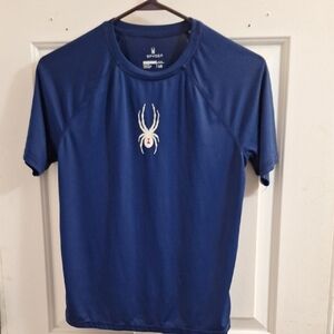 Spyder Navy Tee with White Spider Emblem